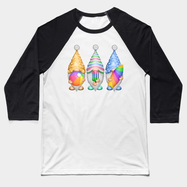 Summertime Gnomes Baseball T-Shirt by Imp's Dog House